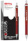 rOtring Tikky Retro Druckbleistifte | 2B 0,7 mm | Roter Schaft | mit geriffeltem Griff für hohen Komfort | 12 Stück