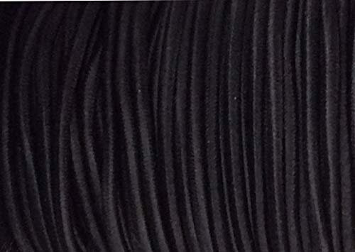 5 m elastische Kordel/Gummikordel schwarz 5 mm