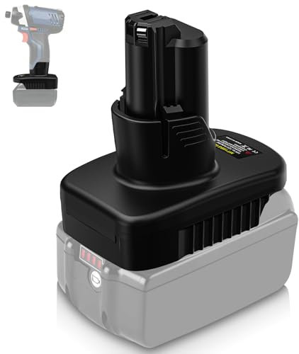 Adapter Converter for Bosch 10.8V 12V, for Makita 18V Li-ion Batteries Convert to for Bosch 10.8V 12V Power Tool Battery Converter,Replacement Professional 10.8V/12V System Battery GBA