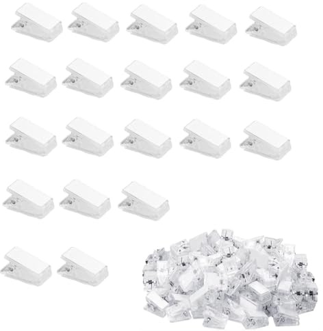 20PCS Wall Hanging Clips Self-Adhesive Pp Clips Transparent Wall Clips Poster Hanger Shower Curtain Clips for Blanket Poster Clothing Wall Flag (20pcs)