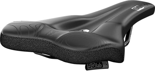 SQlab MTB Sattel 6OX ERGOWAVE Active 2.2, Fahrradsattel in schwarz, kurzer MTB Sattel, 13-16 cm