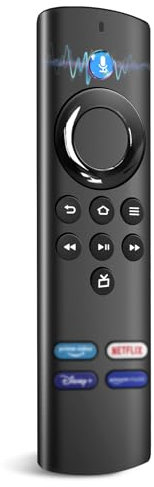 Mando a distancia de voz Fire Stick (4 Gen), compatible con AMZ Fire TV Stick (Lite & 2 Gen& 3 Gen& 4K), FireStick Cube (2Gen y 3Gen) sin botón de encendido/apagado y volumen