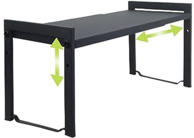 ZenMaarket Organizador de armario de cocina 35-66 cm, juego de 2 unidades, color negro S