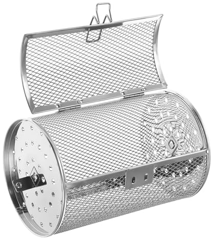 TOYANDONA Cestello del Forno Girarrosto in Acciaio Inox Resistente al Calore, Gabbia Rotante per Pollo allo Spiedo e Noci, Compatibile Forno e Barbecue, Utensile per Cucina Professionale