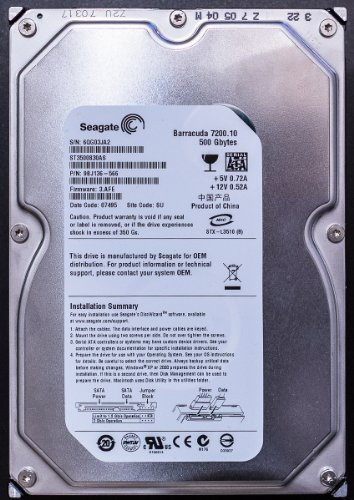 ACER Seagate ST3500830AS 500GB HDD SATA/300 7200RPM 3.5 Festplatte, 9BJ136-188