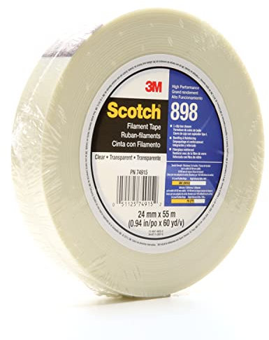 Scotch® - Cinta de filamentos 898, transparente, 24 mm x 55 m, 6,6 mil