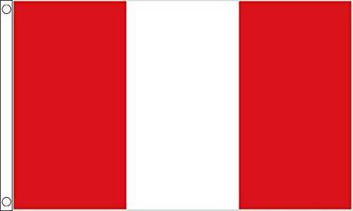 Flag Wholesaler Peru No Crest Bandera, Unisex, Multicolor, Large