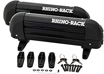 Rhino Rack Unisex 572 Dachhalterung für Schnee & Wasser Ski Snowboard Longboard Angelrute Schwarz 78,7 cm Außen 68,6 cm Innen