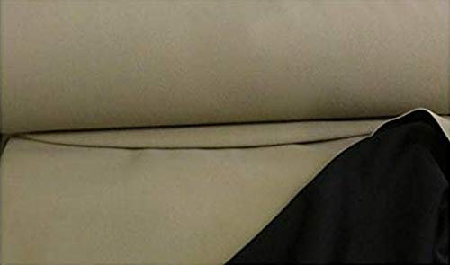 Fabrics-City Schwarz/Beige Neopren-imitat Stoff, Doubleface Funktions-Fleece, Gummi-ähnlicher Schaumstoffstoff zum Nähen, Kleben, Sport, Mode, DIY, Wasserdicht, Elastisch, 3122