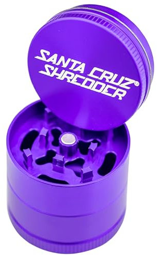 Santa Cruz Shredder Metal Herb Grinder Knurled Top for Stronger Grip 3 Piece Small 1.7 (Purple)