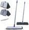 Mastertop - Mopa de microfibra de chenilla 2 en 1 de doble cara con mango largo con 2 cabezales de mopa reemplazables