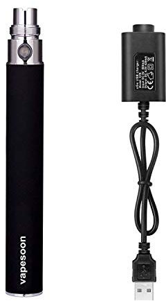 Authentic Vapesoon eGo 1100mah Capacity Battery eGo-T Shisha Pen Battery for CE4 Electronic Cigarette E Cig E-Cigarettes| 510 Thread E-Shisha Hookah E-Cigarette (Black)