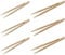 6 Holz Zangen 15cm Bambus Kochpinzette Hot Pot Zange Küchenzange Bambuszange Grillzange Raclette