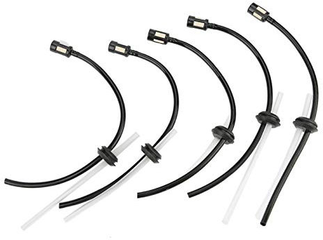 Manguera de combustible con juego de filtros Kit de filtro de gasolina universal de 5 piezas Piezas de repuesto de manguera de combustible para tanque Filtro de combustible Desbrozadora Desbrozadora