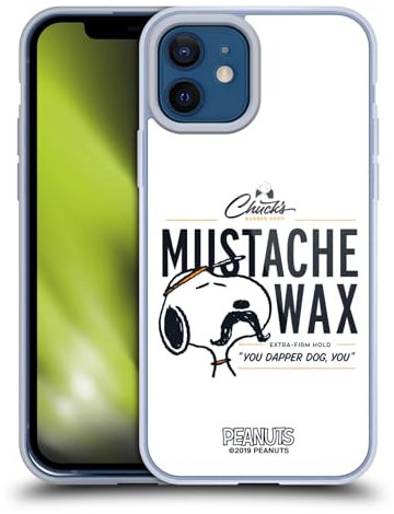 Head Case Designs Licenciado Oficialmente Peanuts Snoopy - Cera para Bigote Barbería de Chuck Carcasa de Gel de Silicona Compatible con Apple iPhone 12 / iPhone 12 Pro