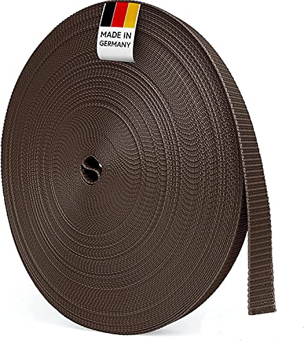 BAUHELD® Correa de persiana enrollable de 50 m, 14 mm, 18 mm, 20 mm, 23 mm, apta para persianas enrollables en puertas y ventanas, alta resistencia al desgarro y estabilidad UV, color gris, blanco,