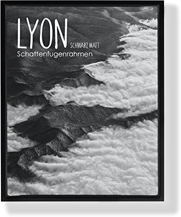 BIRAPA Lyon Keilrahmen für Canvas 40x70 cm in Schwarz Matt, Rahmen für Leinwände, Leerrahmen für Leinwand, Schattenfugenrahmen für Keilrahmen, Leinwand Rahmen
