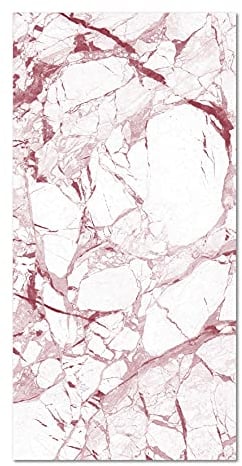 Panorama Tappeto Vinile Cucina Bagno - Varie Dimensioni - (Marmo Bianco e Rosa 40x80 cm)
