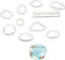 Moldes de Nubes,10 PCS Cortadores de Nubes para Decoración de Tartas Cortador de Fondant Plástico Cortador de Galletas de Nube Herramientas de Fondant para Hornear Pasteles Galletas Niños Bricolaje