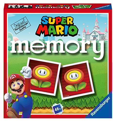 Ravensburger - Super Mario Mini Memory | Kinderspiel 3 Jahre | Memory Spiel für Kinder | 48 Supermario Karten | Geschenk für Kinder 3 Jahre oder mehr Mario Bros | 2-6 Spieler | italienische Version