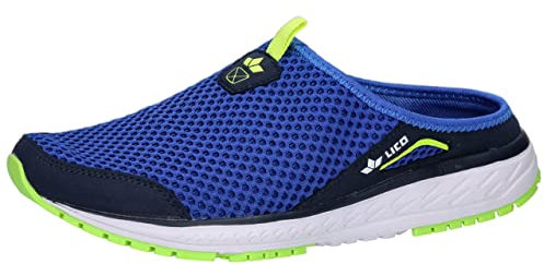 Lico Unisex Sun Sabot Hausschuhe, blau/Marine/Lemon, 38 EU