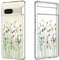 Floral Flower Phone Case for Google Pixel 7 Clear with Bouquet Flowers and Grasses Design for Girls Woman, Soft TPU Protective Silicone Slim Case Cover for Google Pixel 7