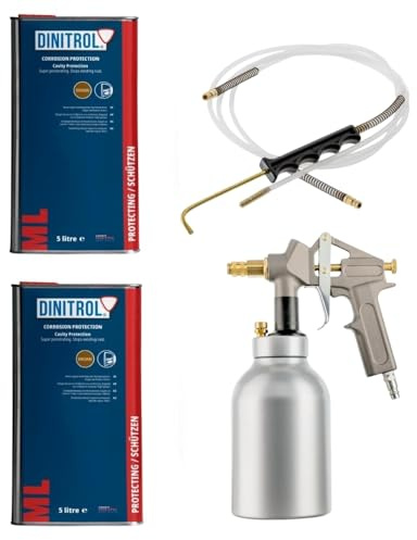 Veteranicar Dinitrol ML 2X 5 Liter Korrosionsschutz & Vaupel Druckbecherpistole 3350 HSDR