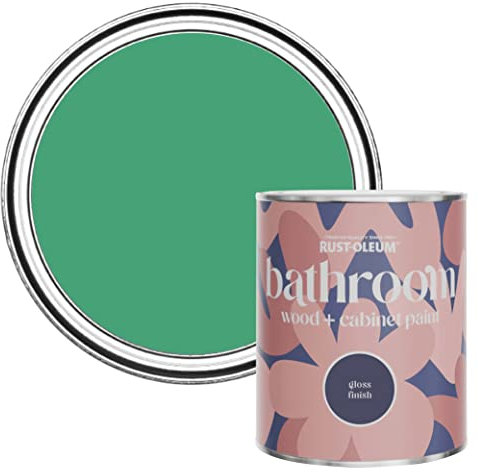 Rust-Oleum Green Moisture Resistant Bathroom Wood and Cabinet Paint in Gloss Finish - Emerald 750ml