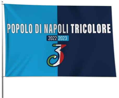 MAGNATEVE 'O LIMONE Flagge Volk von Neapel 2023 Original - Flagge Champions 90 x 150 cm - Gadget Geschenkidee für Fußballfans Original - lustige Geschenkideen für Fans