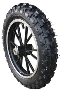 HMParts Komplettrad hinten 10 Zoll mit Reifen 2.50-10 Mini Cross Dirtbike 2-Takt 49 ccm