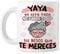 Besos_abuel@ (TAZAS PARA ABUELA - Yaya, en esta taza no caben todos los besos que te mereces - Navidad - Cumpleaños - Aniversario - DÍA DE LA MADRE. Ideal Para Regalar - Cerámica Blanca)