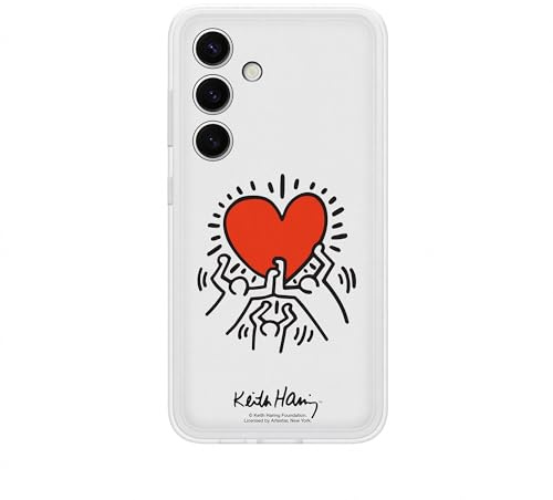 Samsung Flipsuit Case EF-MS926 für das Galaxy S24+, Smartphone-Cover, Handy-Hülle, Schutz Case, Einlegekarte Keith Haring, White