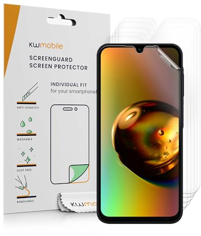 kwmobile 6X Displayschutzfolie kompatibel mit Samsung Galaxy A15 5G Folie - klare Schutzfolien Set in transparent