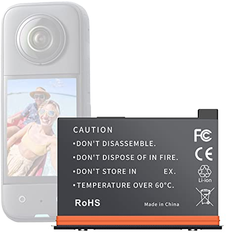 XINGLT Kompatibel mit Insta360 X3 Akku Ersatz für Insta360 X3 Zubehör,Mini tragbarer Akku kompatibel mit insta360 x3 Kamera Nicht wasserdicht