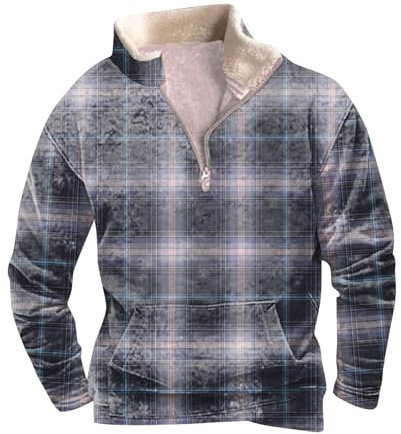 DHYUEN Hoodie Patchwork Fraben Sweatjacke Herren Weiß Loose Hoodie Herren Schwarz Kapuzenpullover Herren Schwarz Trendy Sweatjacke Herren 6XL Winter Zipper Hoodie Y2k(1-Dark Blue,M)