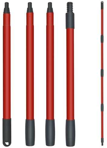 GFRED 1 PCS Mop Handle Replacement Accessories Compatible with Vileda Spin Turbo/Turbo Smart/EasyWring Mop Adjustable Four-Section Pole for Easy Installation (Only Mop Handle are Included)