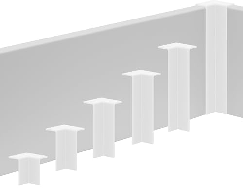 REESE Innenecke Weiß für Sockelleisten | 18 x 80 mm | passgenau | Profil Weimar | Verbinder für Leisten | einfache Montage ohne Bohren