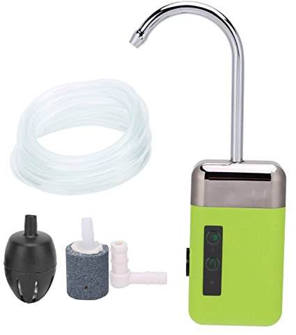 Sauerstoffpumpe, Wasserpumpe Angeln 3 Modi Wiederaufladbare Aquarium-Luftpumpe Multifunktionale mit LED-Licht Aquariumpumpe Angeln Im Freien