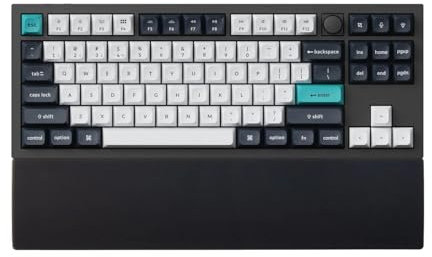 Keychron Silikon Handballenauflage Schwarz, Ergonomische Palm Rest für mechanische Tastatur Q3 / Q3 Max / V3