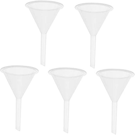 SHOWERORO 5stücke Kunststofftrichter Klare Weißer Filtertrichter Kleiner Trichter Für Labor Getriebeöl Servolenkungsflüssigkeit Wasser Benzinzusätze Getriebeflüssigkeiten