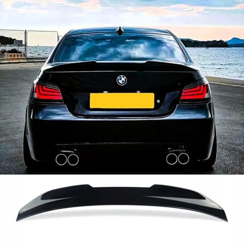 For Auto Perfectionists UK Rear High Kick Ducktail PSM Boot Spoiler Compatible With BMW 5 Series M5 E60 2003-2010 ABS Gloss Black