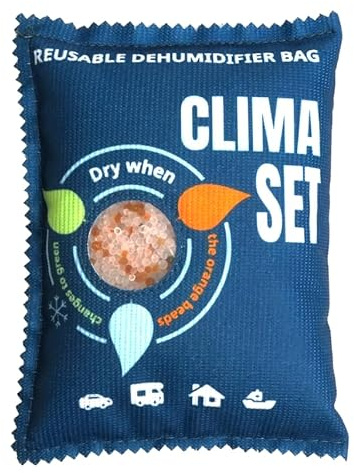 ClimaSet - Luftentfeuchter Auto - Feuchtigkeitskissen für Auto - Wiederverwendbar - gegen Feuchtigkeit, Schimmel und unangenehme Gerüche im Auto Innenraum - Entfeuchter Kissen - XXL - 300g