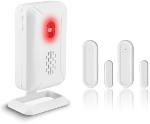 NineLeaf Doorbell Chime, Door Chime for Business when Entering, Door Entry Chime, 918ft Transmission Distance, 4 Volume Levels 36 Chime Tunes, Easy Installation, for Home, Shop(1Receiver+2Sensors)