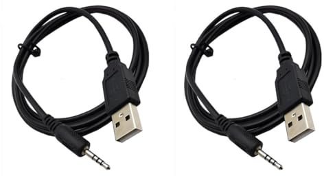 DUSTEWQ USB to 2.5mm Male AUX Audio Jack Charging Cable Compatible with JBL Synchros S300 S300I S300a S400BT J56BT E40BT E30 E40 E50BT S500 S700
