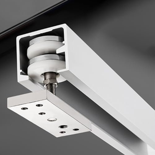 Folding Door Sliding Track and Pulley System for Doors Weighing Up to 60kg, Quick and Simple Installation (Lower Door Track)