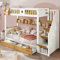 Huayz Letto a castello 90 x 200 cm, con lavagne, scale con vano portaoggetti e cassetti, letto a soppalco per 2 bambini, letto a soppalco con rete a doghe e protezione dalle cadute, senza materasso