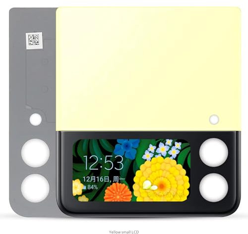 Pantalla externa AMOLED LCD de 1.9 pulgadas para Samsung Z Flip 3 5G Small LCD SM-F711 SM-F711B F711 Display Touch Digitizer Replacement (Yellow Small LCD)