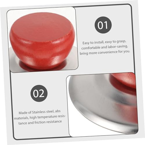 PartyKindom 4set Whistle Pot Lid Knobs Heat Resisting Replacement Lid Accessories for Pots Set Compact Design for Wok and Sauce