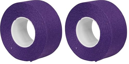 cyclingcolors 1X Velox LENKERBAND Textil Fahrrad RENNRAD Vintage Oldtimer Cotton BRAUN BLAU ROT Weiss GELB ORANGE (violett) (Packung mit 2)