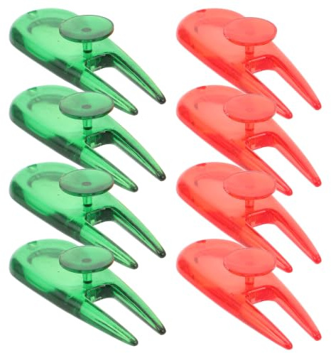 SHINEOFI 8pcs Golf Divot Repair Tool with Plastic Compact Ball Marker for Golf Green and Turf Maintenance Portable Design Extends Green Longevity for Course Maintenance
